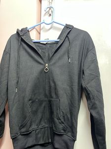 Black Zip-Up Hoodie