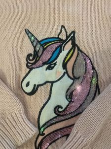 Unicorn Sweater - 3-5 Years Can Wear