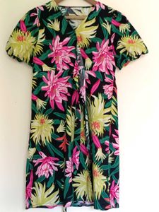 Vibrant Floral Print Dress