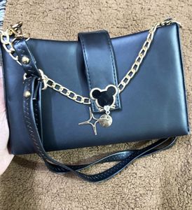 chic black stud bag