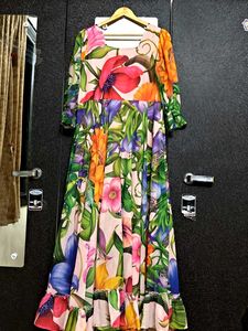 Vibrant Floral Maxi Dress