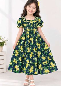 🇰🇷Cute Lemon Print Off-Shoulder Dress