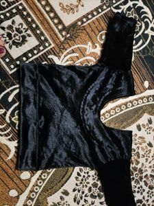 Elegant Black Velvet Blouse
