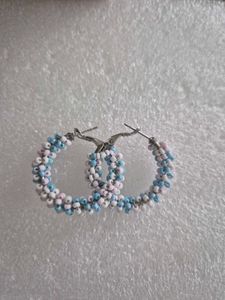 Beaded Hoop Earrings - Unused