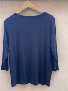 Navy Blue 3/4 Sleeve Top
