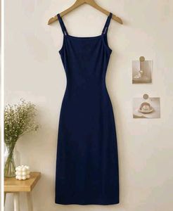 Navy Blue Slip Dress