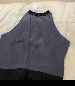 Lovely Halter Neck Grey &amp; Black Jumpsuit
