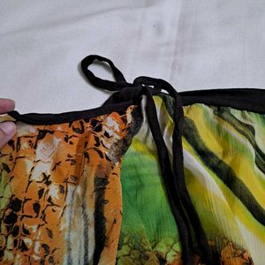 Y2k Vintage 2000s Forest Fairy Cold Shoulder Top