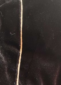 Elegant Black Velvet Blouse with Gold Embellishmen