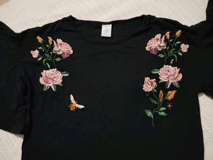 A Lovely Top With Net &amp; Embroidery