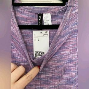 Purple Heather Knit Mini Dress