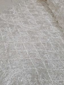 Sparkly White fur Blouse Fabric