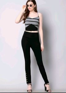 Brand New Fab Alley Side Buttoned Jeggings For Sal