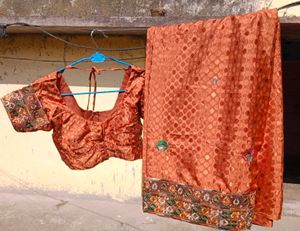 Beautiful Embroidered Saree with Blouse