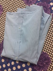 Men's Light Blue Striped Shirt