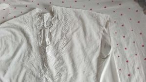 White Eyelet Detail Blouse