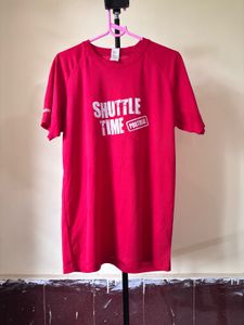 Badminton Red "Shuttle Time Portugal" T-Shirt