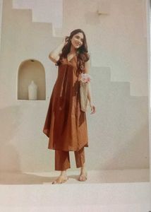 Comfortable Brown Palazzo kurta Pant set