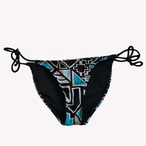 Geometric Print Tie-Side Bikini Bottom