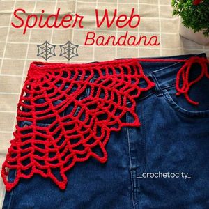 Red Spider Web Bandana
