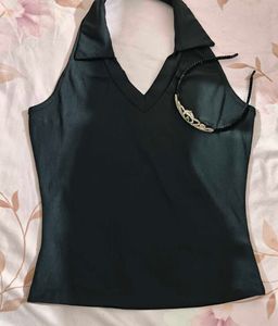 Black Halter Top