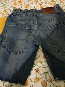 Distressed Denim Shorts