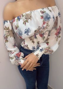 Floral Off-Shoulder Smocked Blouse