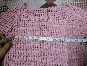 Chic Pink Crochet Top