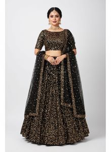 Black Shimmer Heavy Lehenga Choli