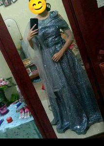 Sparkling Grey Ethnic lehnga