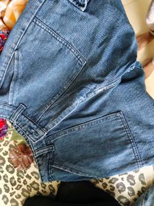 Blue Denim Cargo Jeans