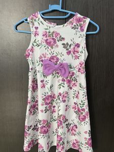 Floral Print Girls' Dress with jacket