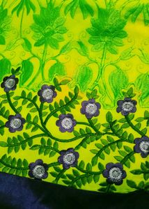 Vibrant Embroidered Saree