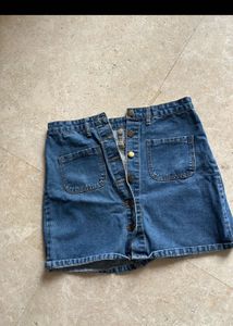 Front Pocket Denim Skirt