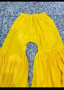 Elegant Yellow sharara Set with Dupatta
