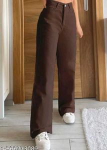 Stylish Wide Leg Brown Pants