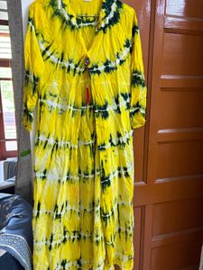 Yellow Tie-Dye Kurta