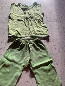 Baby Girls Green Sleepsuit Set