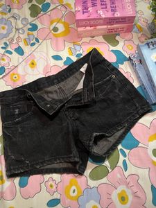 Stylish Black Denim Shorts