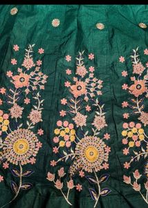 Green Embroidered Lehenga Choli Set