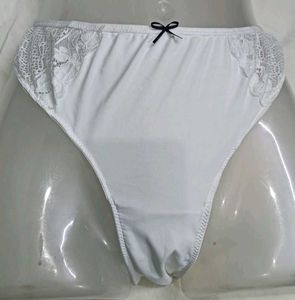 💛 Lacy White Thong Panty