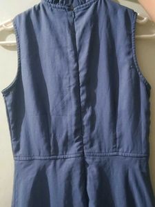 Elegant Sleeveless Blue Dress