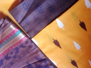 Colorful Ikat Fabric Pieces