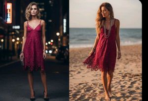 Burgundy Lace Slip Dress