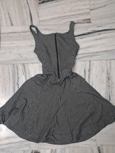Square Neck Flared Dress - Bordeaux