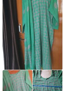 Green Printed Kurta Set