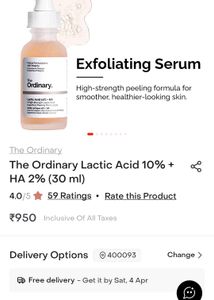 The Ordinary Lactic Acid Serum