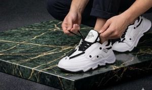 White &amp; Black Chunky Sneakers