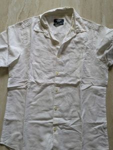 Men's White Linen Shirt