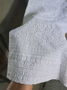 Elegant White Chikankari Palazzos